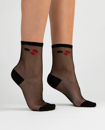 Elizabeth Reid | Kiss Crew Sock | Black