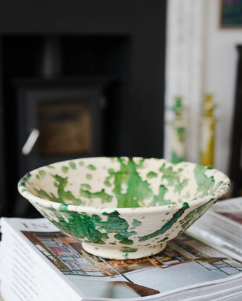 Vintage Tamegroute x Puglia Splatter Bowls - Green