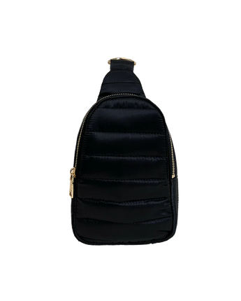 Ahdorned Eliza Quilted Puffy Sling • Black