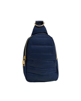 Ahdorned Eliza Quilted Puffy Sling • Navy