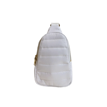 Ahdorned Eliza Quilted Puffy Sling • White