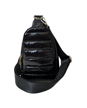 Ahdorned Eliza Quilted Puffy Sling • Liquid Black