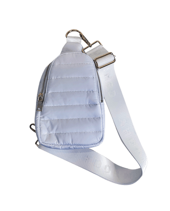 Ahdorned Eliza Quilted Puffy Sling • White