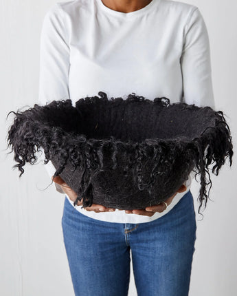 Kanju Interiors Fringed Skirt Midnight Bowl
