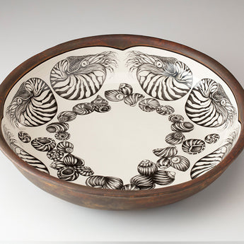 Laura Zindel Pasta Bowl • Nautilus in Brown