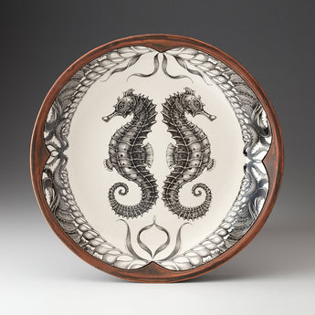 Laura Zindel Small Round Platter • Seahorse in Brown