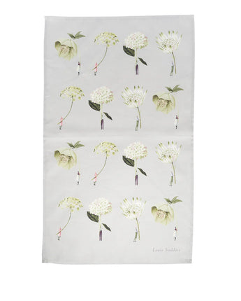 Hester & Cook In Bloom Green Flowers Tea Towel