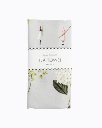 Hester & Cook In Bloom Green Flowers Tea Towel