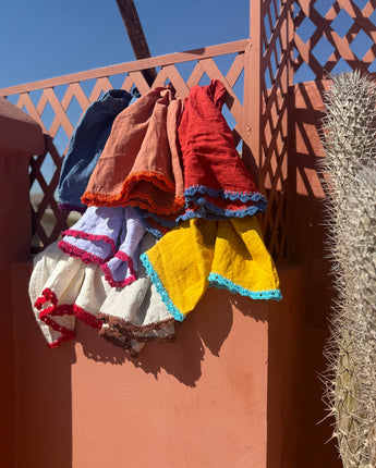 Linen Shorts with Crochet