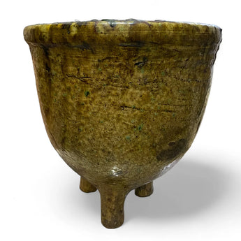 Moroccantastics Handmade Moroccan Vintage Tamegroute Three-Legged Planter
