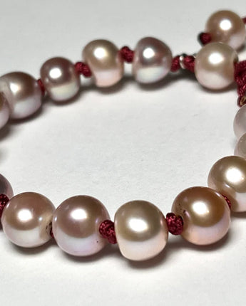 Pearl Bracelet-burgundy - Trunk Show
