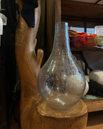 Incised Glass Vase - Vintage