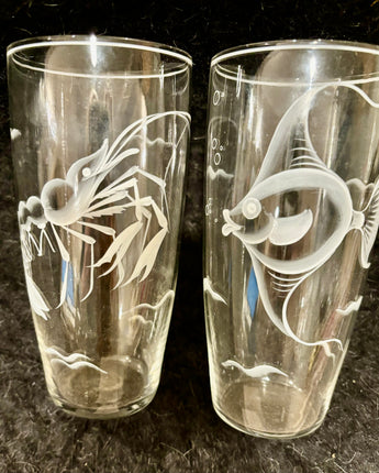 Brimfield Finds - Under the sea highball glasses