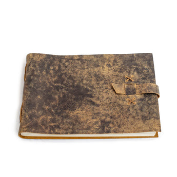 Sugarboo & Co. Distressed Leather Journal/Guest Book • Brown