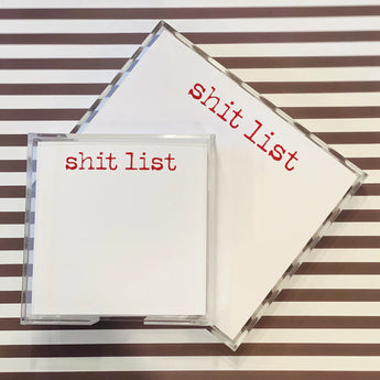 Black Ink Shit List Notepad • Small