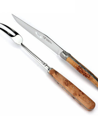 Handcrafted Carving Set with Juniper Wood Handle