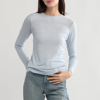 Look By M ULTRA STRETCH TENCEL LONG SLEEVE T-SHIRT