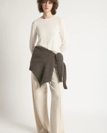 Ultra Stretch Tencel Front Seam Long Sleeve T-Shirt • One Size