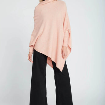 Look By M Basic Triangle Poncho with Sleeves