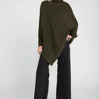 Look By M Basic Triangle Poncho with Sleeves