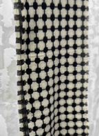 Oats & Rice Cashmere Scarf Black and White