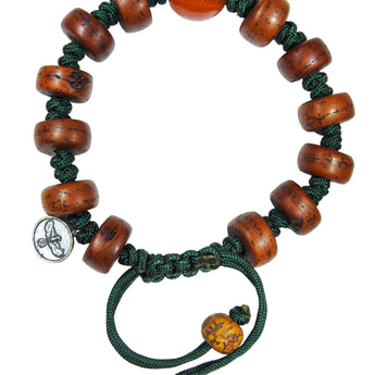 Joseph Brooks Tibetan Bodhi Bead Bracelet with Carnelian Agate