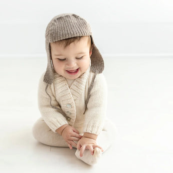 Tane Organics Baby Alpaca Aviator Hat • Chestnut