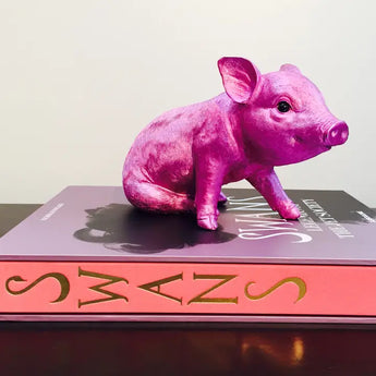 Interior Illusions Pink Chrome Standing Piggy Bank