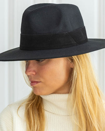 Wool Hat with Leather Band