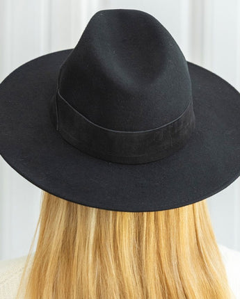Wool Hat with Leather Band