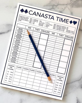 Lined Design • Canasta Time Score Pad