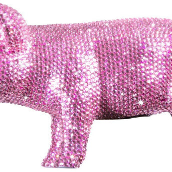 Interior Illusions Pink Rhinestone Piggy Bank