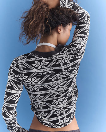 Cool Down Crew Print Top
