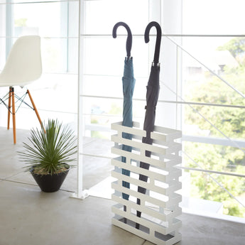 Yamazaki Home Brick Steel Rectangle Umbrella Stand • White
