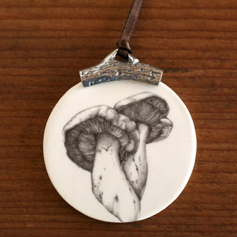 Laura Zindel Ornament • Milk Cap Mushroom