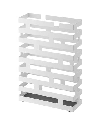 Yamazaki Home Brick Steel Rectangle Umbrella Stand • White