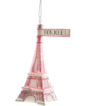 Pink Eiffel Tower Ornament