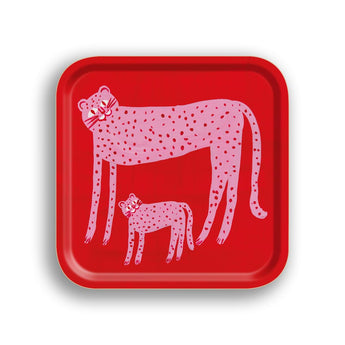 Avenida Home • Two Cheetahs Square Tray 8" x 8"