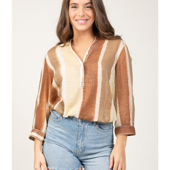 Terre Rouge "Brown Nuances" Cotton Tunic