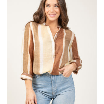 Terre Rouge "Brown Nuances" Cotton Tunic