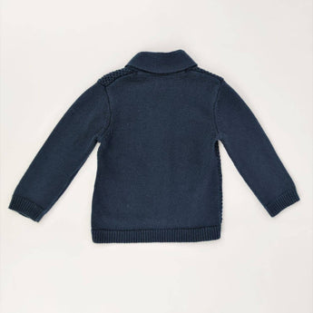 Bout'chou Cardigan in Navy • Like-New Baby Clothes curated by Mademoiselle Bébé