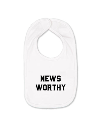 Love Bubby Baby Bib in White • Newsworthy