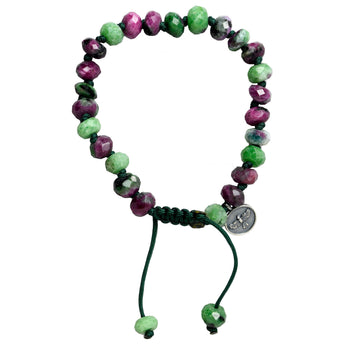 Joseph Brooks Zoisite and Ruby Bracelet