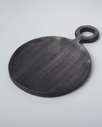 Be Home Decor Arendal Black Mango Wood Mini Round Board