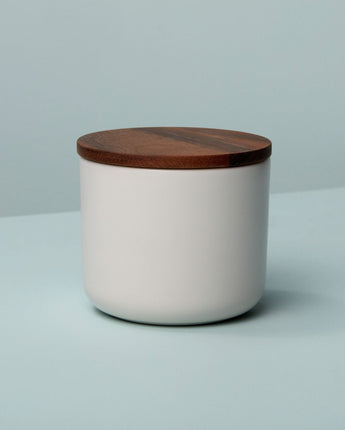 Be Home Decor Brampton Stoneware Canisters in White • Multiple Sizes