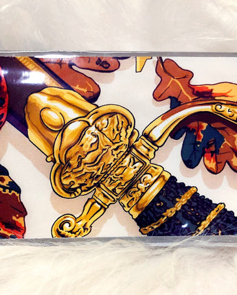 HERMÈS Vintage Au Plu Dru Silk Scarf Acrylic Playing Card Set by Vintage Luxe Up