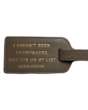Kempton & Co. Leather Luggage Tag • I Haven't Been Everywhere, But It's On My List