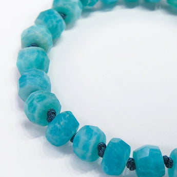 Joseph Brooks Amazonite Bracelet • 8mm Rondelles