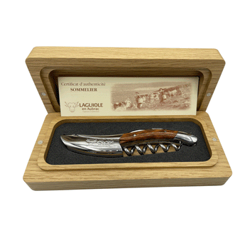 Laguiole en Aubrac Sommelier Amourette Corkscrew • Amourette Wood Handle