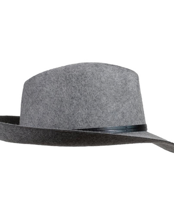 Travaux en Cours Felt Hat with Leather Strop in Ash